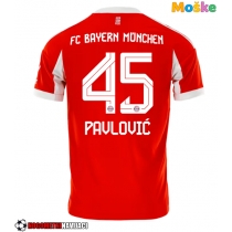 Moške Nogometnih dresov Bayern Munich Aleksandar Pavlovic #45 Domači 2025-26 Kratki rokavi